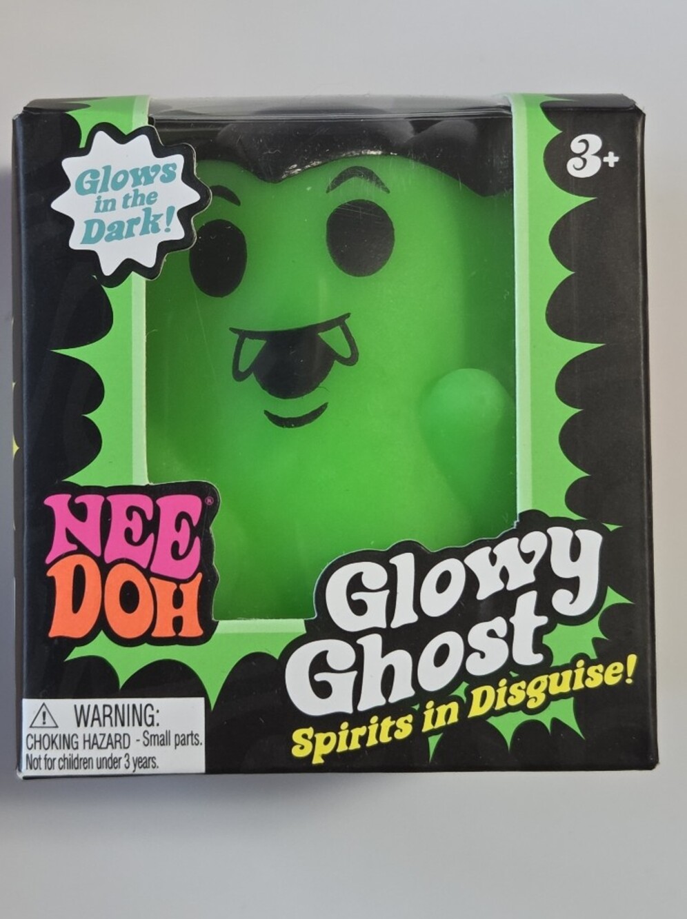 NeeDoh Green Glowy Ghost Frankenstein Rare Glow in Dark Halloween 🧟‍♂️